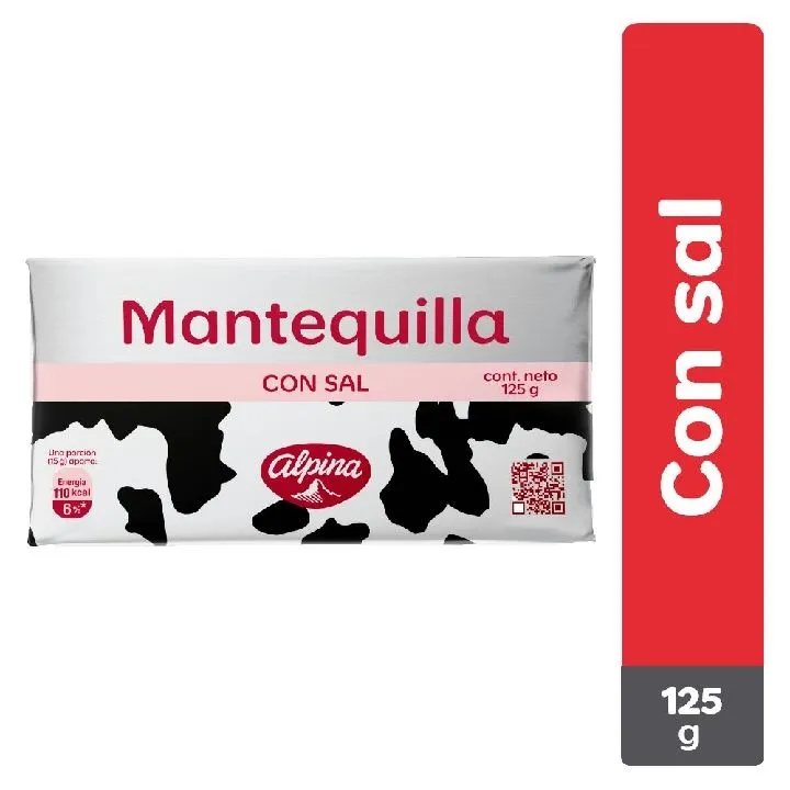MANTEQUILLA CON SAL 125G ALPINA