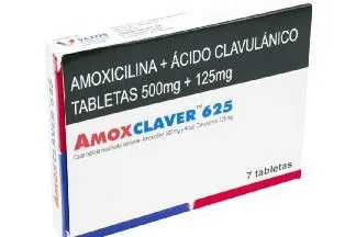 amoxclaver 625 (amoxicilina+ácido clavulanico 500mg+125mg) caja x 7