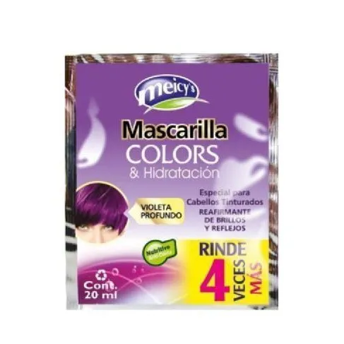 mascarilla colors meicy's x 30ml sobre violeta