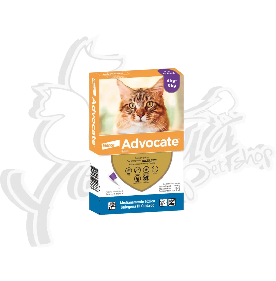 ELANCO - ADVOCATE GATOS 0.8 ML - HASTA 8KG