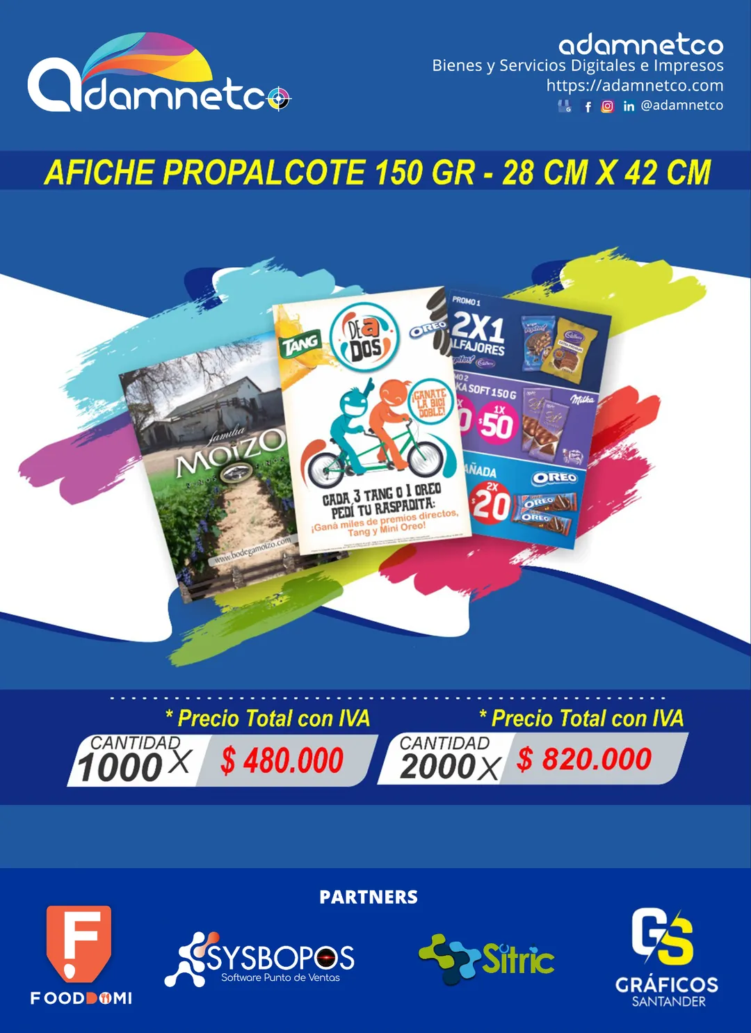 adamnetco - Afiche Propalcote 150gr - 28cm x 42cm