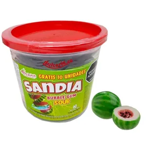 BOLA CHICLE SANDIA ACIDA TARRINA x 60