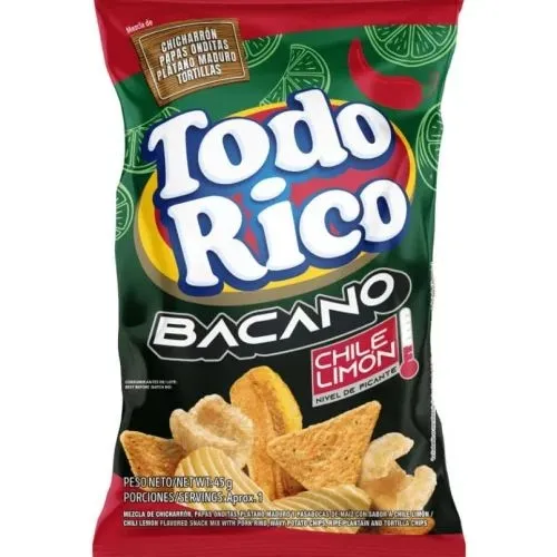 TODORICO BACANO CHILE LIMON X45GR X8