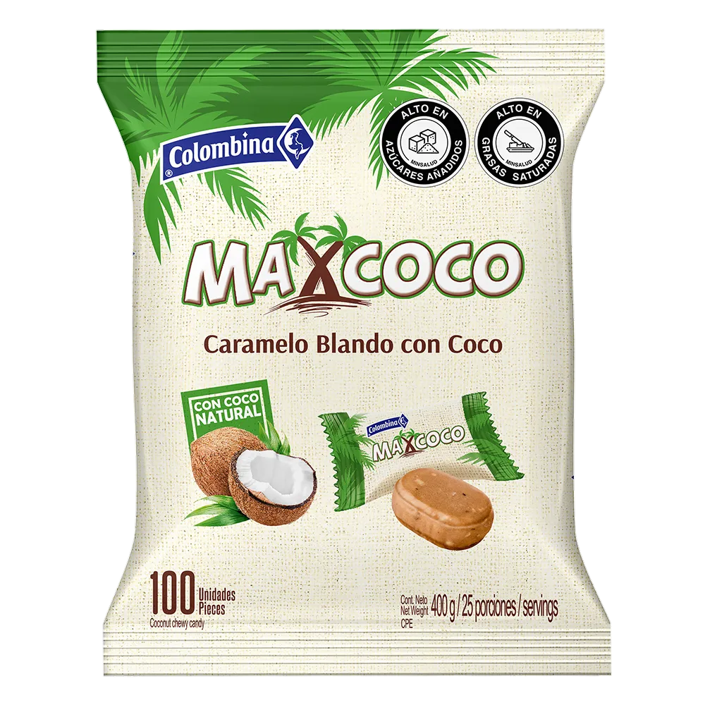 MAX COCO CARAMELO X 100