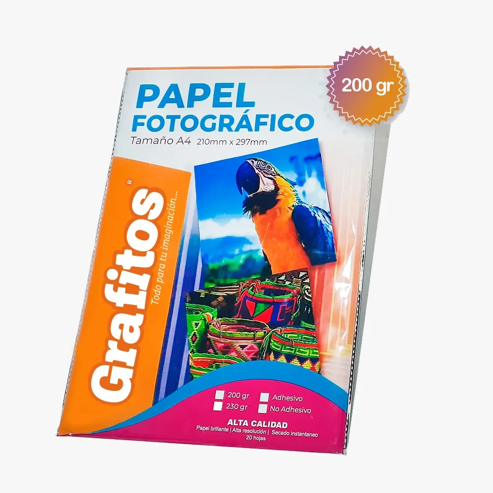 Papel fotografico grafito 200 gr