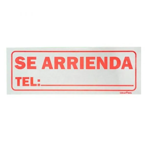 Aviso se arrienda pequeño