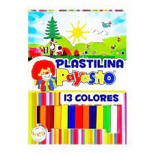 Caja plastilina larga x13