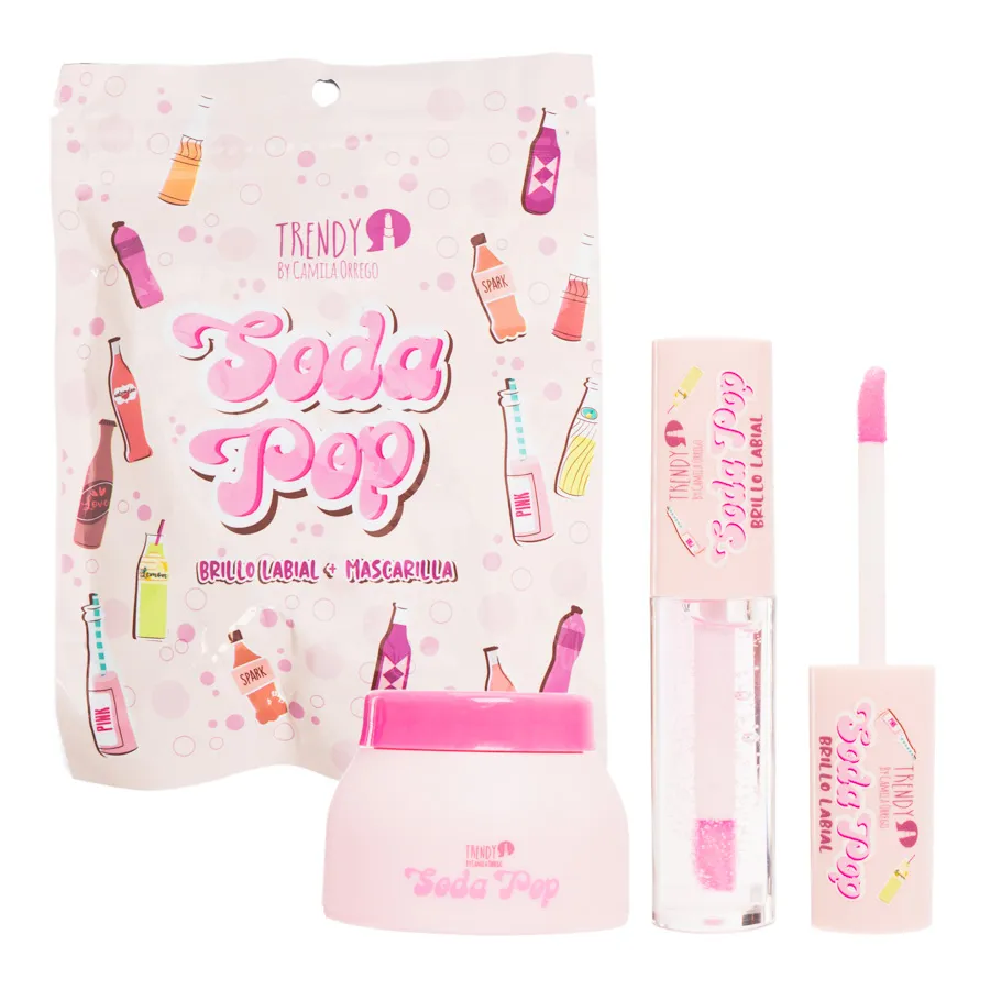 Trendy  - Kit De Labios Soda Pop Brillo Y Mascarilla 