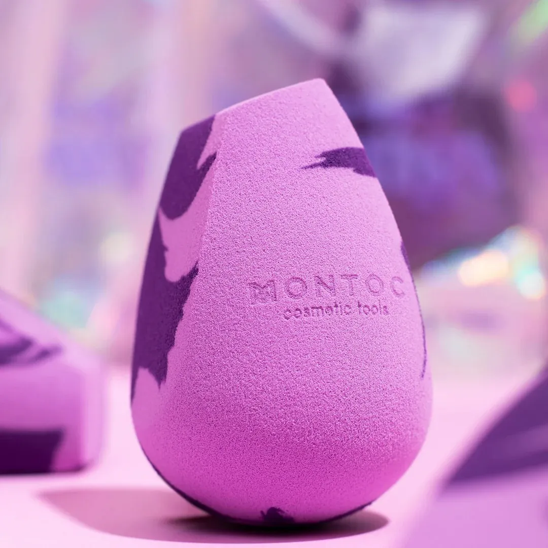 beauty blender beteado morado montoc