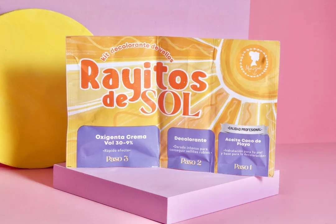 rayitos de sol , kit decolorante de vellos