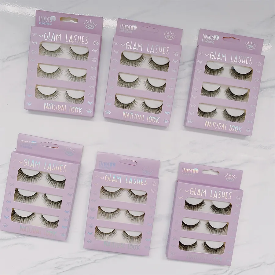 TRENDY - PESTAÑAS SET X 3 GLAM LASHES