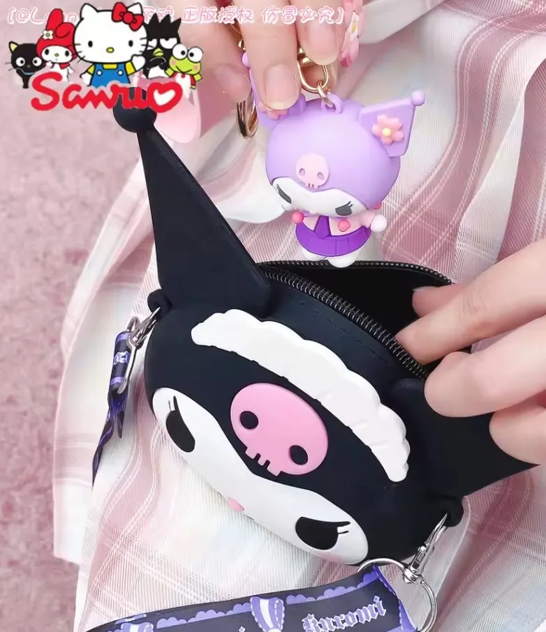 Bolso De Silicona De Kuromi Negro