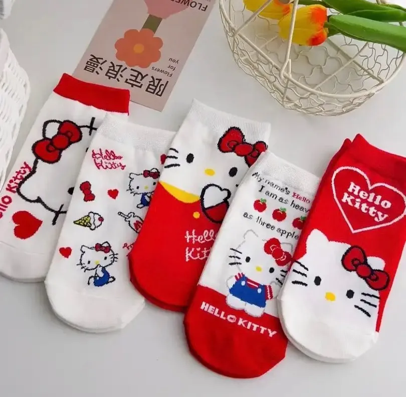 Medias Hello Kitty Rojas