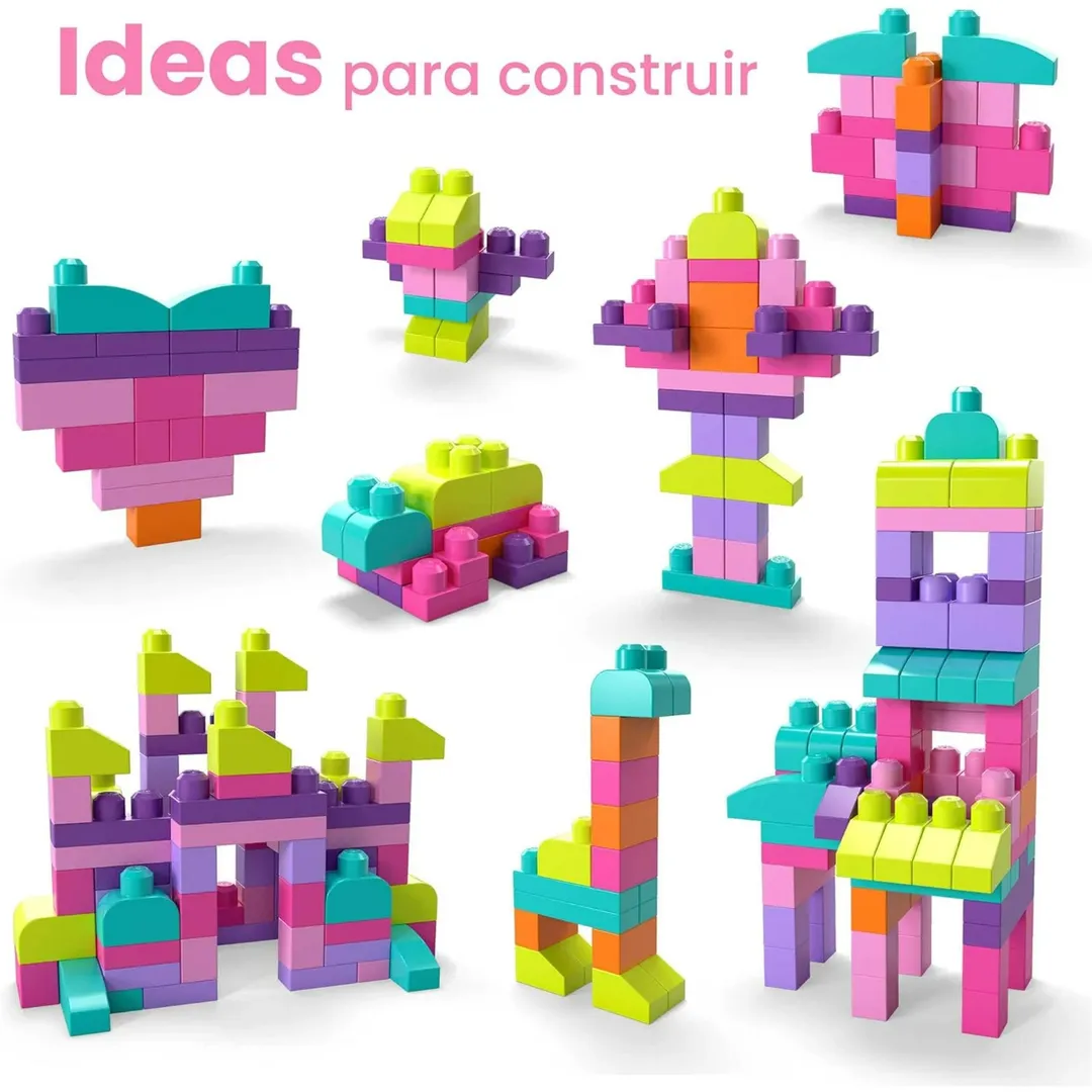 Mega Blocks Rosado - 80 Piezas