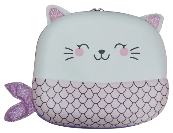 Bolso De Gatico Tierno - Rosado Con Blanco