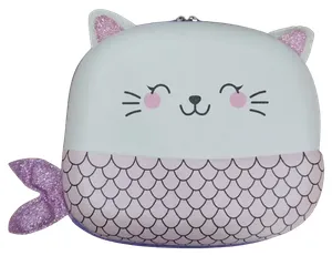 Bolso De Gatico Tierno - Rosado Con Blanco