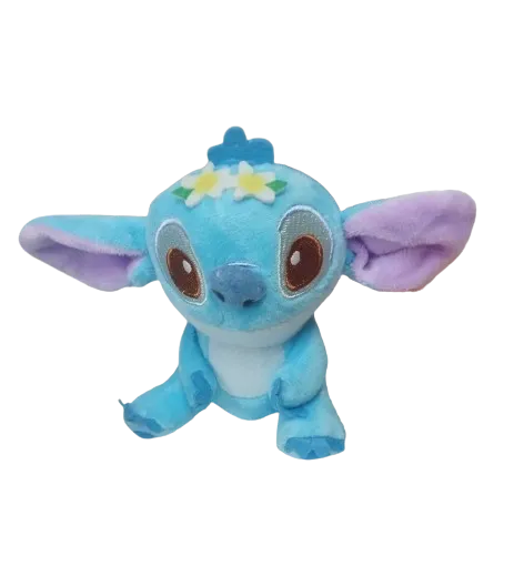 Llavero Peluche De Stitch Con Floresitas Amarillas