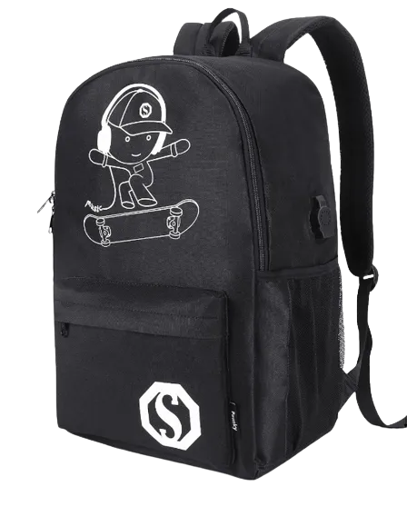 Morral Negro Con USB