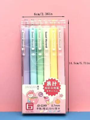 Set De Lapiceros Kawaii X6