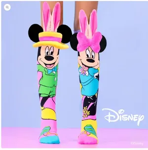 Medias Madmia Minnie Y Mickey Mouse 