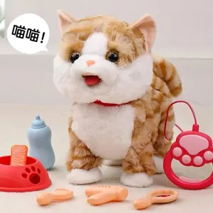 Gato De Peluche Camina Con Sonidos