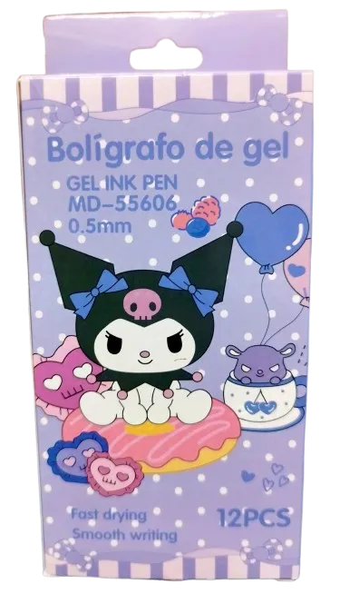 Kit De Lapiceros En Gel De Kuromi X12