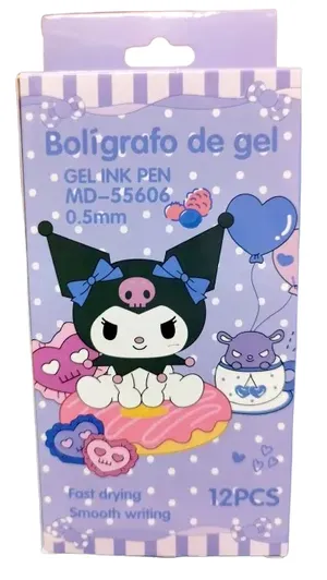 Kit De Lapiceros En Gel De Kuromi X12