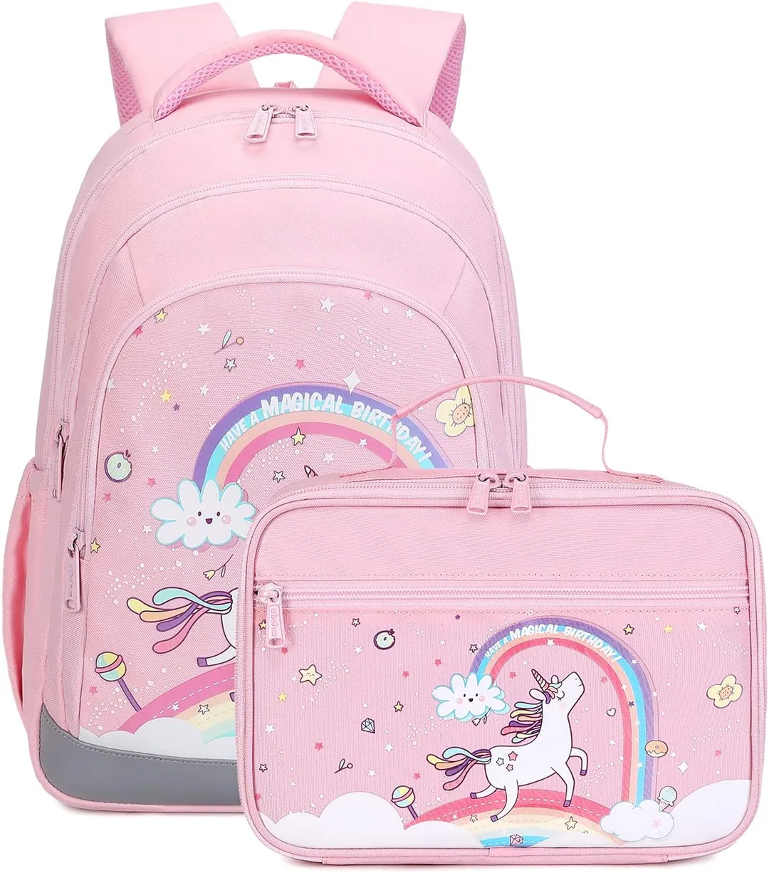 Morral Unicornio Y Lonchera Rosado