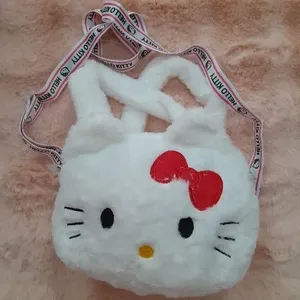 Bolso Manos Libre Hello Kitty Rosado Y Blanco