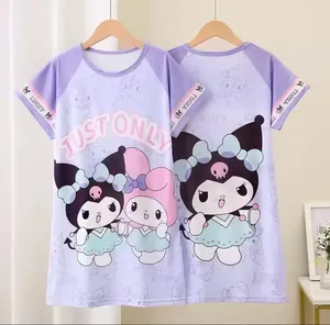 T. 8 - Camisa Larga De Kuromi Y My Melody - Morada