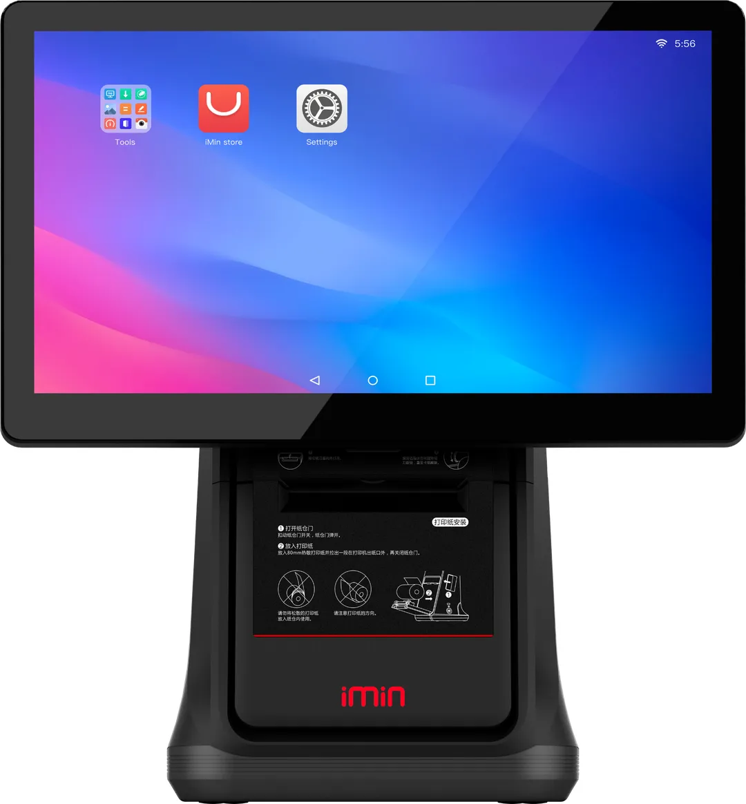 IMIN - Combo POS - Terminal Android con impresora 80mm y cajón monedero