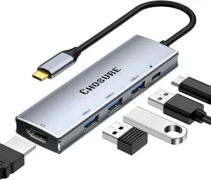 Adaptador - Hub USB Tipo  C, 5 en 1 Splitter