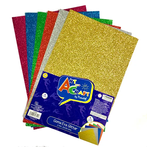 Goma Eva Glitter Hoja