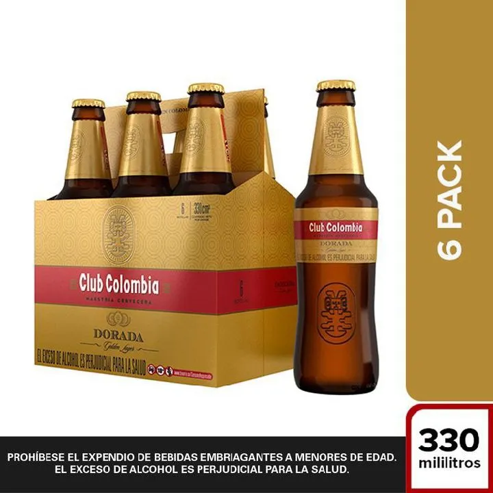 Club Dorada vidrio 330ml