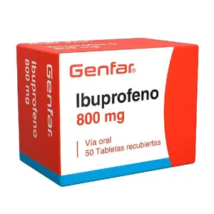 ibuprofeno 800mg CaJa x 50 Tabletas Genfar