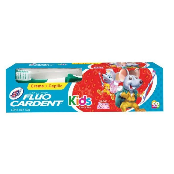 Fluocardent kids + cepillo 50g