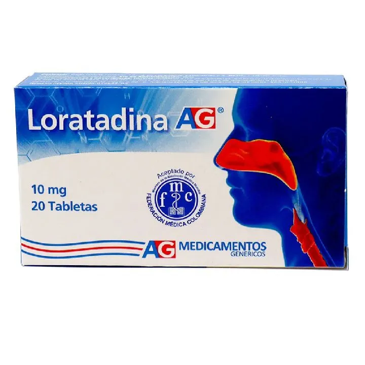 Loratadina 10mg AG Caja x 20 Tabletas