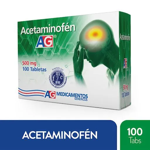 Acetaminofen 500mg AG Caja x 100