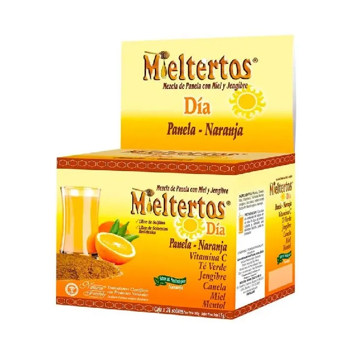 Mieltertos Día bebida sabor panela-naranja