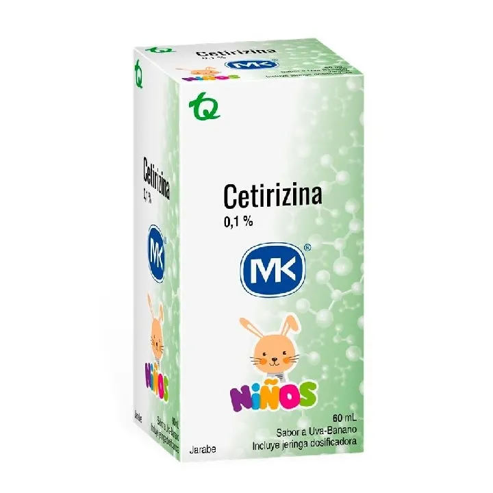 Cetirizina jarabe 0.1% frasco x 60ml mk