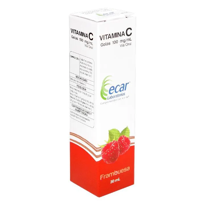 Vitamina C Gotas Ecar  x 30 ML Frambuesa