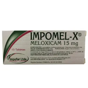 Meloxican 15mg IMPOMEL-X Caja x 10 Tabletas Comerlat