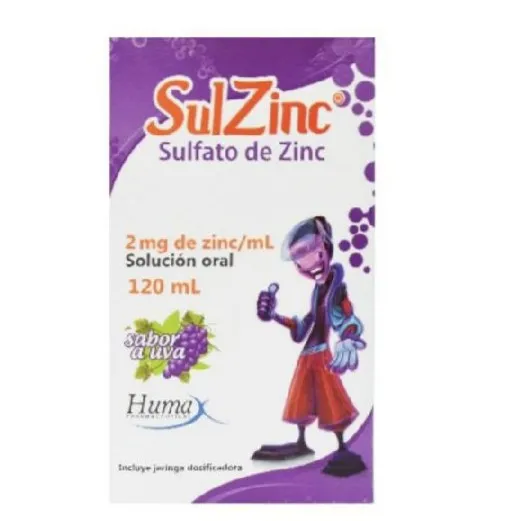 Sulzin 120ml Sulfato de zinc 2mg  Uva