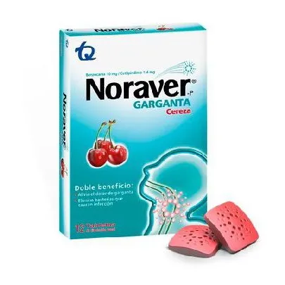 Noraver Garganta Cereza x 12 Tab