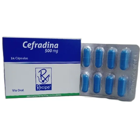 Cefradina 500mg Blíster x 8 Capsulas